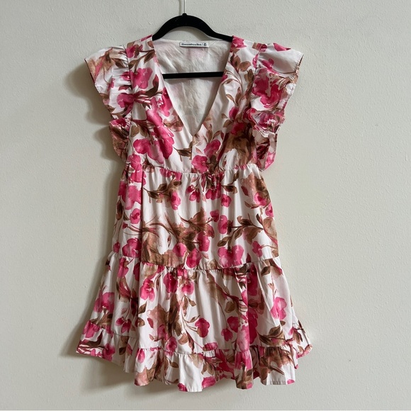 Abercrombie & Fitch Pink Floral Mini Dress - Picture 5 of 6